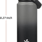 Insulated Water Bottle with Straw Lid,24 oz Stainless Steel Vacuum Metal Bottle with Silicone Handle,Gray Black