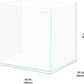 39 Gallon Tall Rimless Aquarium, Ultra Clear Low Iron Large Fish Tank, L19.7×W19.7×H23.6 Glass Thickness 10mm with EVA Foam Leveling Mat