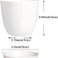 50 Pack 4 Inch Plant Pots Bulk Small Plastic Planters Pots with Drainage Holes Flower Pot for Succulent, Cactus, Herb, African Violet (50pcs-White, 4Inches)