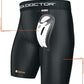 Shock Doctor Compression Shorts with Protective Bio-Flex Cup, Moisture Wicking Vented Protection, Youth Size