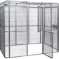 SENY Heavy Duty Large Walk-in Bird Aviary Cage, 79H x 86W x 62D inches, for Parrots, Macaws, Cockatoos, Reptiles, Dogs, Birds Flight Cage. (Silver Black, Wire Size: 0.14")