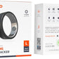 Touch-Control Smart Ring Health Tracker, 5-Day Battery, 20.7mm Size, Monitors Heart Rate, Body Temperature, Blood Oxygen, Menstrual Cycle, Daily Fitness & Calorie Tracking – Black
