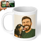 Personalized Coffee Mug, Custom Drawing Portrait Gift, Funny Customized Coffee Gift for Men & Women, Custom Mugs with Pictures, White 11oz Customized Ceramic Tea Cup
