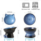 Nihow Elevated Cat/Dog Bowls Set : 6.2 Inch Ceramic Raised Cat Food & Water Bowl Set for Protecting Pet's Spine - Feeding & Watering Supplies for Cat/Small Size Dog - Elegant Blue & Black (2 PC)