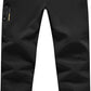 Rdruko Men's Snow Pants Waterproof Insulated Winter Hiking Pants Snowboard Fleece Lined Softshell Ski Pants