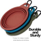 OHMO Large Collapsible Dog Bowls, (2 Pack 27oz/800ml) Premium Silicone Portable Travel Water Food Foldable Bowls Pet Feeding Bowl for Outdoor Camping Hiking