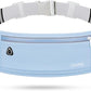 USHAKE Slim Running Belt, Workout Fanny Pack for Men Women,Exercise Waist Pack for Apple iPhone Holder, Runner Belt for Running Walking Cycling Camping Gym Light Blue