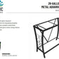 MAKLAINE Traditional Steel 29 Gallon Metal Aquarium Stand in Black