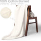 100% Cotton Herringbone Weave Blankets, 66" X 90" Twin, Throw Blanket for Bed, All Season Cotton Blanket, Cozy Blanket,Throws & Bed Blanket, Throw Blanket for Couch, Modern Home Decor -Tusk