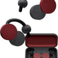 nwm DOTS Wireless On-Ear Speakers (Open Ear Earphones) Sound Leakage suppressed (PSZ Technology - Bone Conduction Alternative) with Optimal Microphone Function Designed in Japan | Burgundy Red