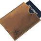 WANDERINGS Leather Passport Holder - Ideal for Travel - Handmade Genuine Leather Wallet with Passport Pocket and Card Slots - RFID Blocking for Security Against Data Theft
