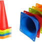 Soccer Cones (7 Inch 25 Pack), Agility Training Sports Cone Plastic with Carry Bag for Kids Football Basketball Drills Field Markers,