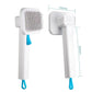 Self Cleaning Slicker Dog Cat Brush for Shedding - Deshedding Tool with Max Massage Tips, Grooming Brush for Short Medium Haired Cats & Dogs (Blue)