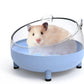 Meow&Woof Hamster Sand Bath Container, Large Sandbox Toilet Gerbil Batheoom, Tiny Chinchilla Dust Bathtub Sand Bath Box for Hamster Cage Accessories 6.5 Inch - Blue