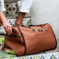 Halfday Convertible 2-in-1 Garment Duffel Weekender Bag 45L | Wrinkle-Free Travel, Hanging Suit Compartment, Shoe Pockets, Trolley Sleeve. Durable & Water-Resistant Carry-On, Terracotta