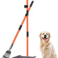 TNELTUEB Extra Large Pooper Scooper, Pet Poop Tray and Rake with Adjustable Long Handle, Pet Waste Removal Heavy Duty Dog Pooper Scooper Great for Large Dog Grass Street Gravel