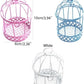 Blue Miniature Metal Wire Bird Cage Tealight Candle Holder Hanging Birdcage Lantern Wedding Candy Party Favor Box for Wedding Home Table DIY Decor, Decorations