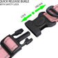 JSXD AirTag Dog Collar, Night Reflective Nylon Dog Collar for Small Medium Large Dogs,Lockable Quick Release Buckle,Padded Breathable Pet Collar with AirTag Holder (Pink, Medium)