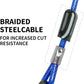 Dog Tie Out Cable, 50FT, Blue, Suitable for Dogs up to 350 pounds, Lightweight, Non-Winding, for Outdoor Use