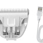 Replaceable Charging Cable&Standard Size Ceramic Blade Set,Pet Dog Hair Clipper Cat Trimmer Used Blade
