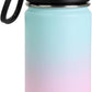 DRINCO Stainless Steel Water Bottle Spout Lid Vacuum Insulated Double Wall Water Bottle Wide Mouth (40oz 32oz 22oz 18oz 14oz) Leak Proof Keeps Cold or Hot (14 oz, 14oz Macaron)