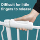 TSAYAWA Walk Through Baby Gate with Door, 43.5-48 Inch Wide Presure Mounted No Drill Metal Auto Close Child Gate for Stair Doorway - Indoor Outdoor Safty Gate for Toddler Dog Doggie, White