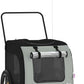 Tidyard Pet Bike Trailer Black and Gray Oxford Fabric and Iron Pet Bicycle Carrier, Animal Bike Stroller for Cat, Puppy, Dog, Outdoor, Travel