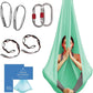 Aerial Silk Yoga Hammock & Swing for Home, Inversion Exercises, Starter Kit for All Levels - Durable with Extension Straps, Carabiners, and Pose Guide