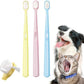 Small Dog Toothbrush Kit, Extra Soft Cat Toothbrush Dental, Easy Teeth Cleaning Head, Pet Deep Clean Dense Brush, Safe and Effective Oral Care, Brush Away Bad Breath, Easy to Handle, 3 Pack
