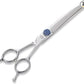 7.5'' Dog Grooming Scissors CNC 440C Blades Sharp and Durable Polished Curved Dog Shears with Blue Diamond Adustable Screws Easy to Use for Groomer and Home User