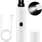 Quiet Rechargeable Pet Nail Grinder - Dog Nail Clippers and Grinder - with LED Lights and Quick Sensor, Diamond-Tip Dust Collector, Suitable for Large Dogs, Small Cats, and Rabbits (White)