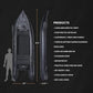 2 Person Inflatable Durable Fishing Kayak Armoured PVC Watercraft with Motor Mount Stern - 130'' x 43'' x 11.8