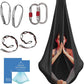 Aerial Silk Yoga Hammock & Swing for Home, Inversion Exercises, Starter Kit for All Levels - Durable with Extension Straps, Carabiners, and Pose Guide
