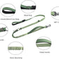 Hands Free Dog Leash for Large Medium Dogs Heavy Duty Bungee Reflective Adjustable Waist Leashes for Walking Running with Car Buckle 4-6FT (Green-1)