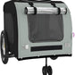 Tidyard Pet Bike Trailer Black and Gray Oxford Fabric and Iron Pet Bicycle Carrier, Animal Bike Stroller for Cat, Puppy, Dog, Outdoor, Travel