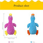 OUANGANC Calming Duck Dog Toy for Aggressive Chewers, Make a Crinkly Crunchy Noise, with Squeaker, 2025 Upgraded Indestructible Puppy Teething Toys, for Small to Medium Dog Breeds (Green 10.6in)