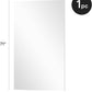 brisafe 71" x 40" Full Length Wall Mirror for Gym, Dance, Home & Yoga - Easy Install, Ultra-Light Shatterproof Nano Material Cuts 60% Commercial Insurance Costs
