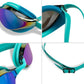 ARENA Unisex Python Racing Swim Goggles for Men and Women Anti-Fog No Leak Max Comfort Dual Strap, Mirror/Non-Mirror Lens