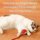 Indoor Cat Interactive Toy 360-degree Automatic Rolling Toy with Floor Flashing and Random Rolling for Cats and Dogs. Continuous Excitement, Fun and Stimulation for Your Cats and Dogs-(Red)