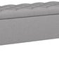Ottoman with Storage,50.2-inch Upholstered End of Bed Storage Bench for Bedroom,for The Living Room,for Entryway, with Button and Safety Hinges,Detachable (Grey)
