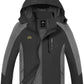 TEZO Mens Rain Jacket Waterproof with Hooded Hiking Coat Lightweight Windbreaker