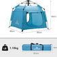 Outdoor Waterproof Pet Automatic Camping Tent, Pop up Cave Bed for Indoor Cats and Small Dogs, Portable Cat House Dog House, Sky Blue.