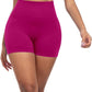 CHRLEISURE Women's 4 Packs Workout Gym Shorts, High Waisted Butt Lifting Scrunch Butt Seamless Booty Shorts