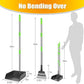TOOGE Larger Pooper Scooper for Large Dogs, Dog Pooper Scooper Long Handle Stainless Metal Tray and Rake Set for Large Medium Small Dogs Heavy Duty (Green) (Extra Large)