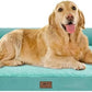Orthopedic Large Dog Bed Washable, Orthopedic Dogs Bed with Removable Cover, XLarge XL Pet with Bolster, Washable Aqua Blue Large Dog Beds with Egg Foam for Medium Gaint Dogs