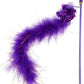 Purple Cat Teasing Stick Toy - Interactive Stick with Sparkly Feather Boa & Crinkle Ball for Indoor Cat Training & Fun