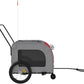 Tidyard Pet Bike Trailer Red and Gray Oxford Fabric and Iron Pet Bicycle Carrier, Animal Bike Stroller for Cat, Puppy, Dog, Outdoor, Travel Style A