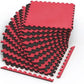 Norsk Dual-Sided Reversible 1/2" Foam Exercise Mats for Home Gym - Interlocking EVA Foam Tiles