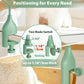 2-in-1 Hands-Free Dog Hair Dryer with Table Clamp – Low Noise Pet Grooming Dryer for Dogs & Cats, Adjustable Heat & Speed, Wearable or Desktop Use(Green)