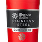 BlenderBottle Strada Shaker Cup Insulated Stainless Steel Water Bottle with Wire Whisk, 24-Ounce, Red